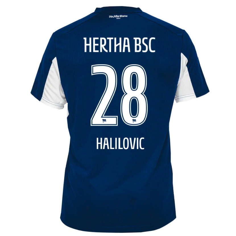 Danxen Dames Din Halilovic #28 Wit Blauw Thuisshirt Thuistenue 2025/26 T-Shirt