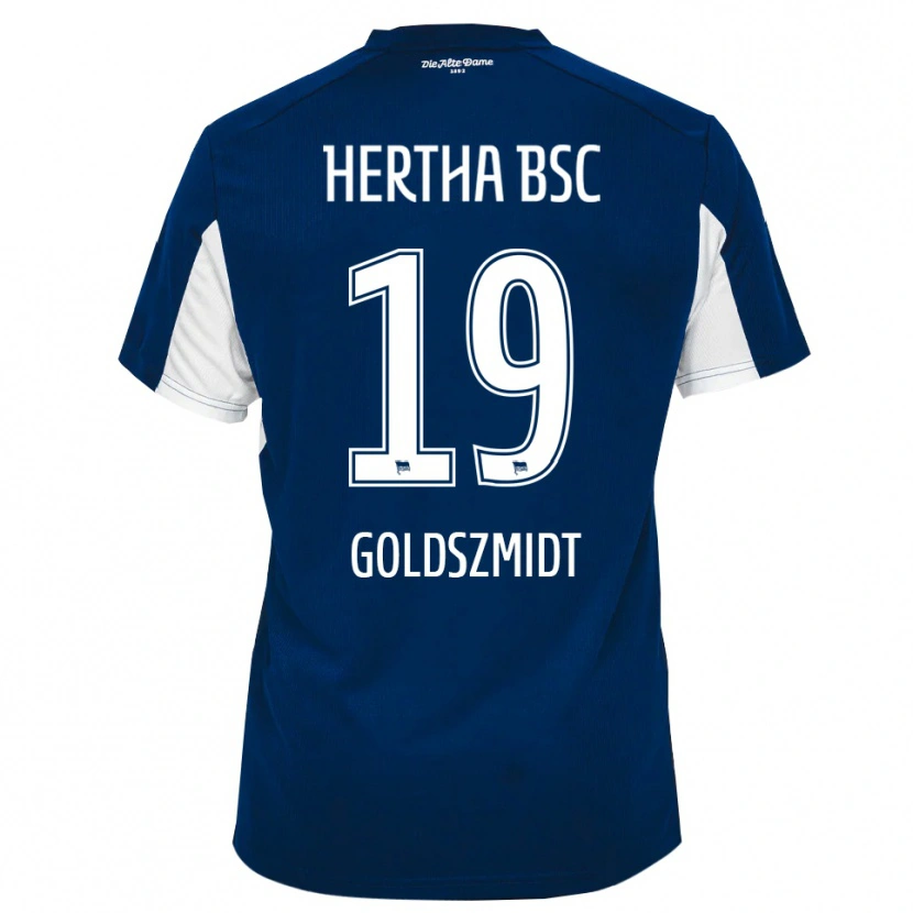 Danxen Dames Milo Goldszmidt #19 Wit Blauw Thuisshirt Thuistenue 2025/26 T-Shirt