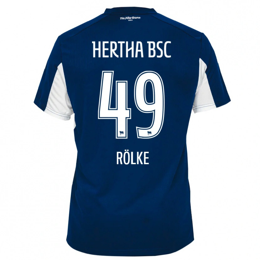 Danxen Dames Oliver Rölke #49 Wit Blauw Thuisshirt Thuistenue 2025/26 T-Shirt