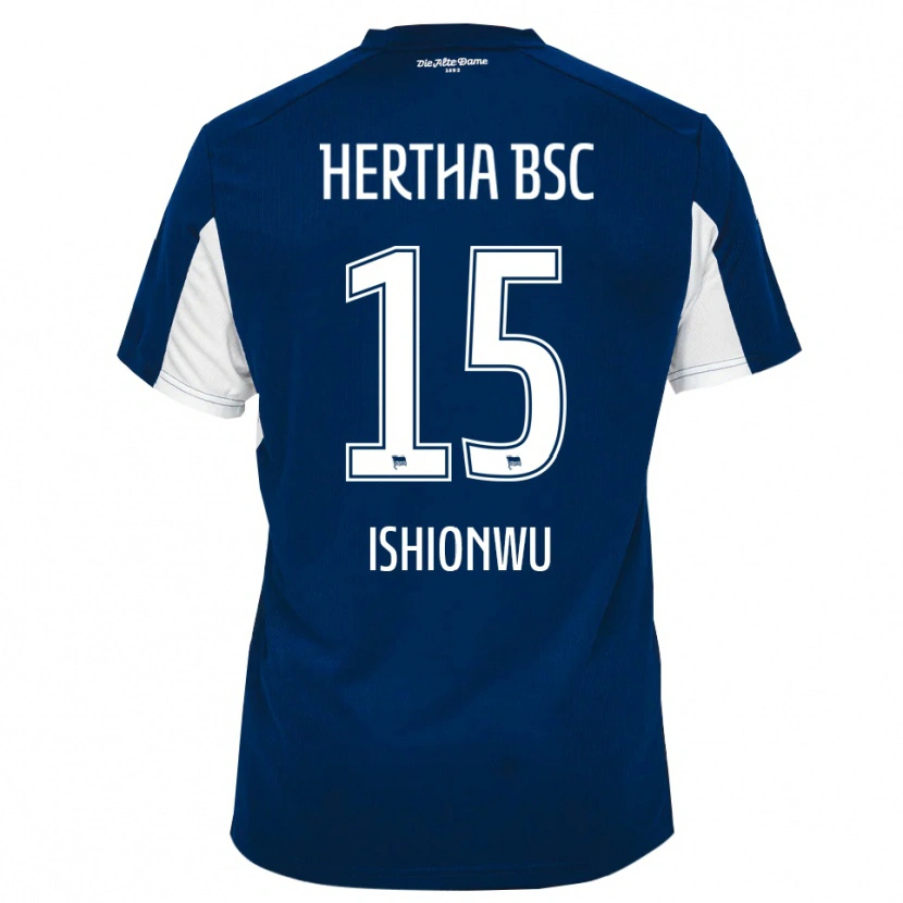 Danxen Dames Chima Ishionwu #15 Wit Blauw Thuisshirt Thuistenue 2025/26 T-Shirt