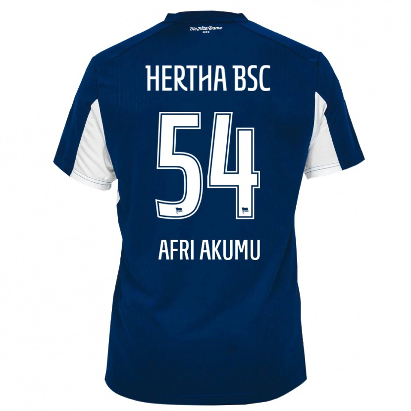 Danxen Dames Maik Afri Akumu #54 Wit Blauw Thuisshirt Thuistenue 2025/26 T-Shirt
