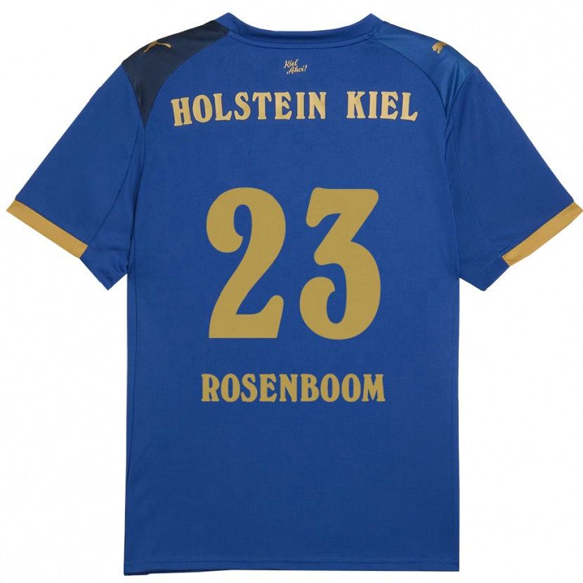 Danxen Dames Lasse Rosenboom #23 Blauw Goud Thuisshirt Thuistenue 2025/26 T-Shirt