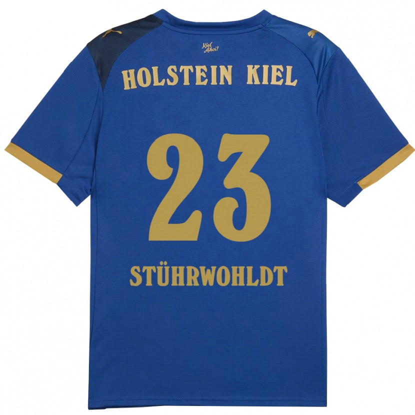 Danxen Dames Timon Stührwohldt #23 Blauw Goud Thuisshirt Thuistenue 2025/26 T-Shirt