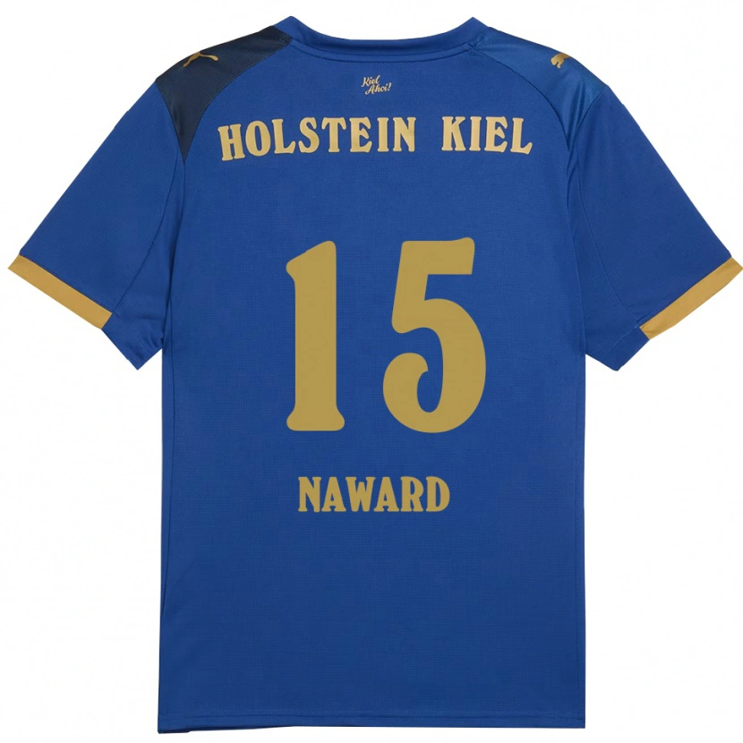 Danxen Dames Aryanna Naward #15 Blauw Goud Thuisshirt Thuistenue 2025/26 T-Shirt