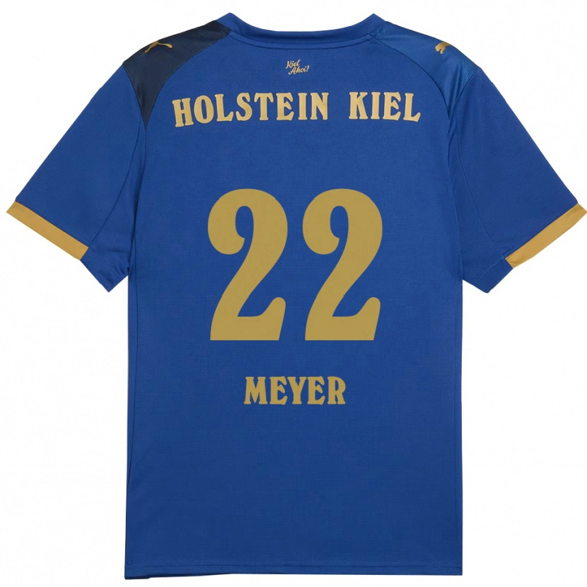 Danxen Dames Mätthi Meyer #22 Blauw Goud Thuisshirt Thuistenue 2025/26 T-Shirt