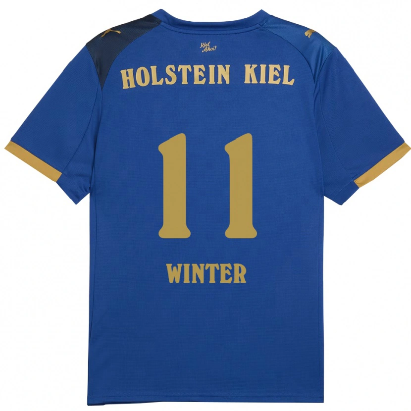 Danxen Dames Jorden Winter #11 Blauw Goud Thuisshirt Thuistenue 2025/26 T-Shirt