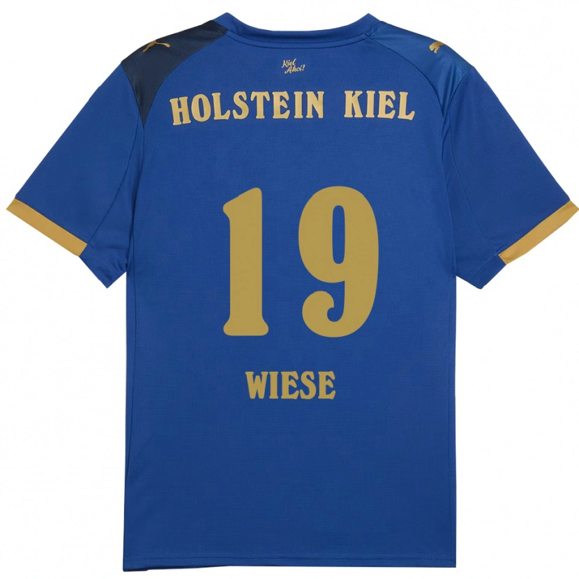 Danxen Dames Till Wiese #19 Blauw Goud Thuisshirt Thuistenue 2025/26 T-Shirt