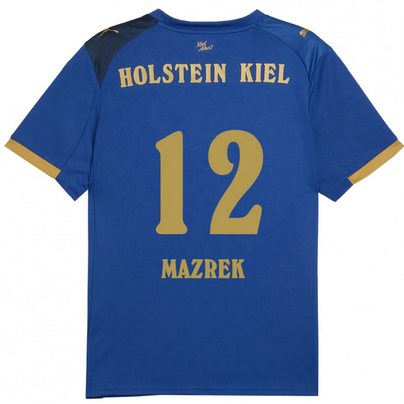 Danxen Dames Enis Mazrek #12 Blauw Goud Thuisshirt Thuistenue 2025/26 T-Shirt