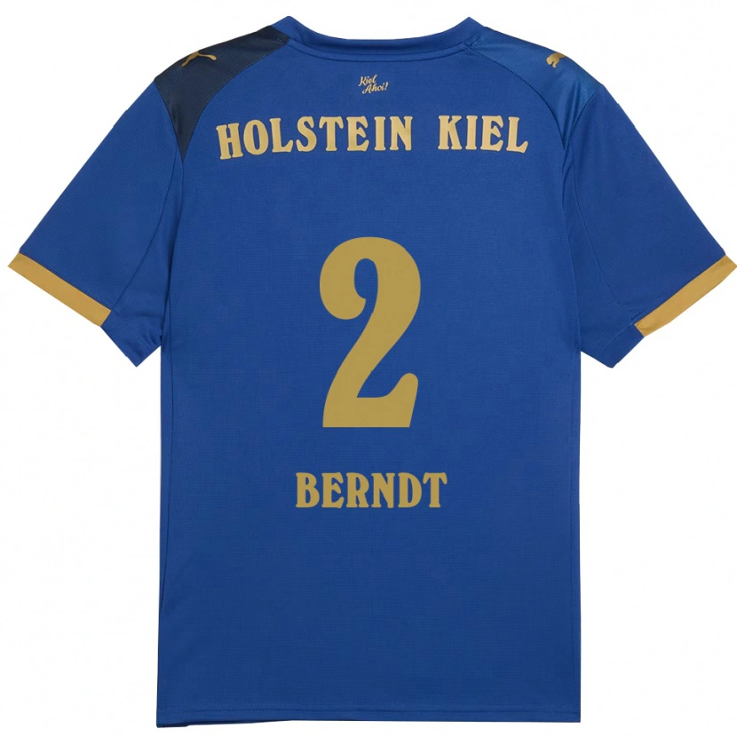 Danxen Dames Delf Berndt #2 Blauw Goud Thuisshirt Thuistenue 2025/26 T-Shirt