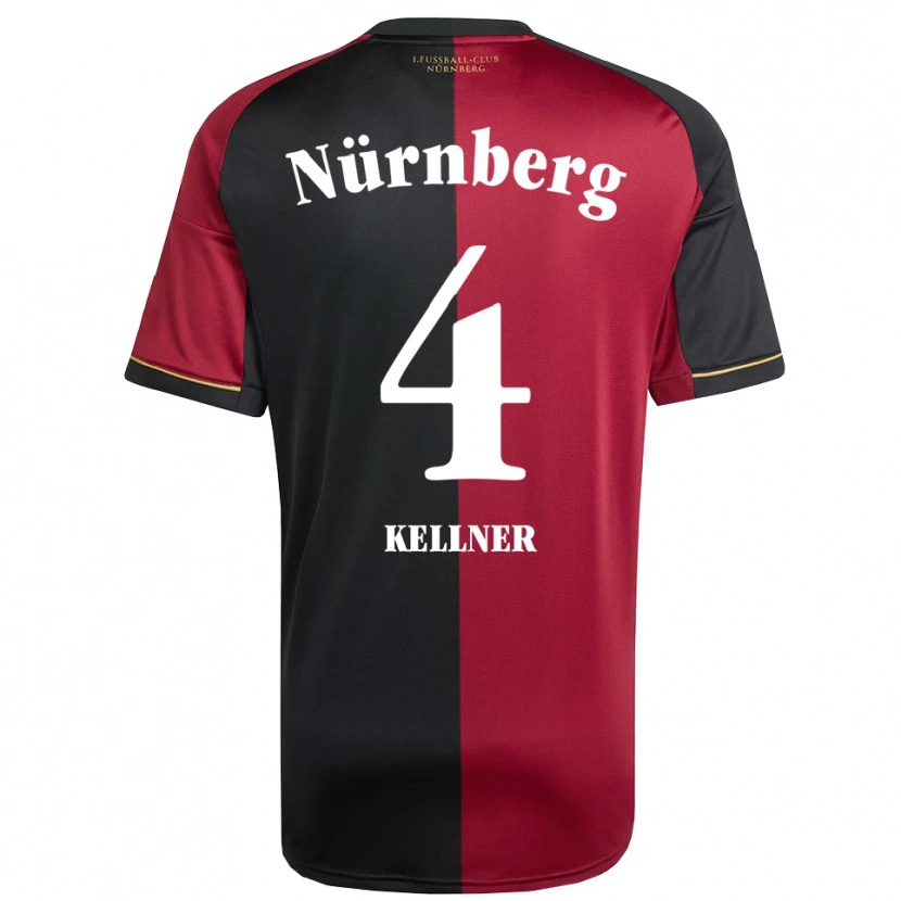 Danxen Dames Benedikt Kellner #4 Bordeauxzwart Thuisshirt Thuistenue 2025/26 T-Shirt