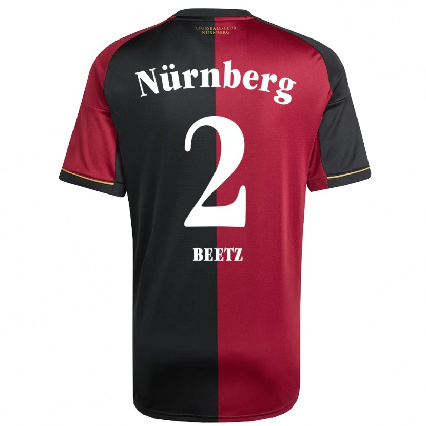 Danxen Dames Lucas Beetz #2 Bordeauxzwart Thuisshirt Thuistenue 2025/26 T-Shirt