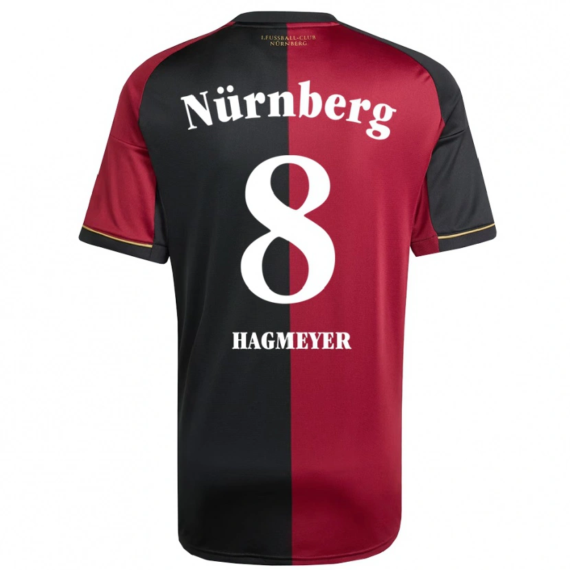 Danxen Dames Ben Hagmeyer #8 Bordeauxzwart Thuisshirt Thuistenue 2025/26 T-Shirt