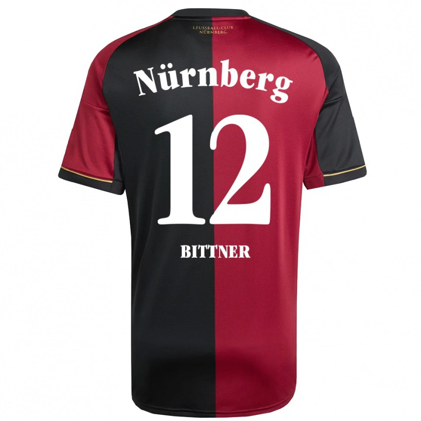 Danxen Dames Liam Bittner #12 Bordeauxzwart Thuisshirt Thuistenue 2025/26 T-Shirt