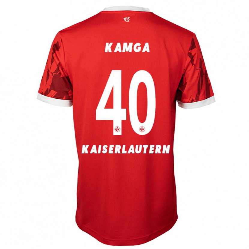 Danxen Dames Enis Kamga #40 Rood Wit Thuisshirt Thuistenue 2025/26 T-Shirt