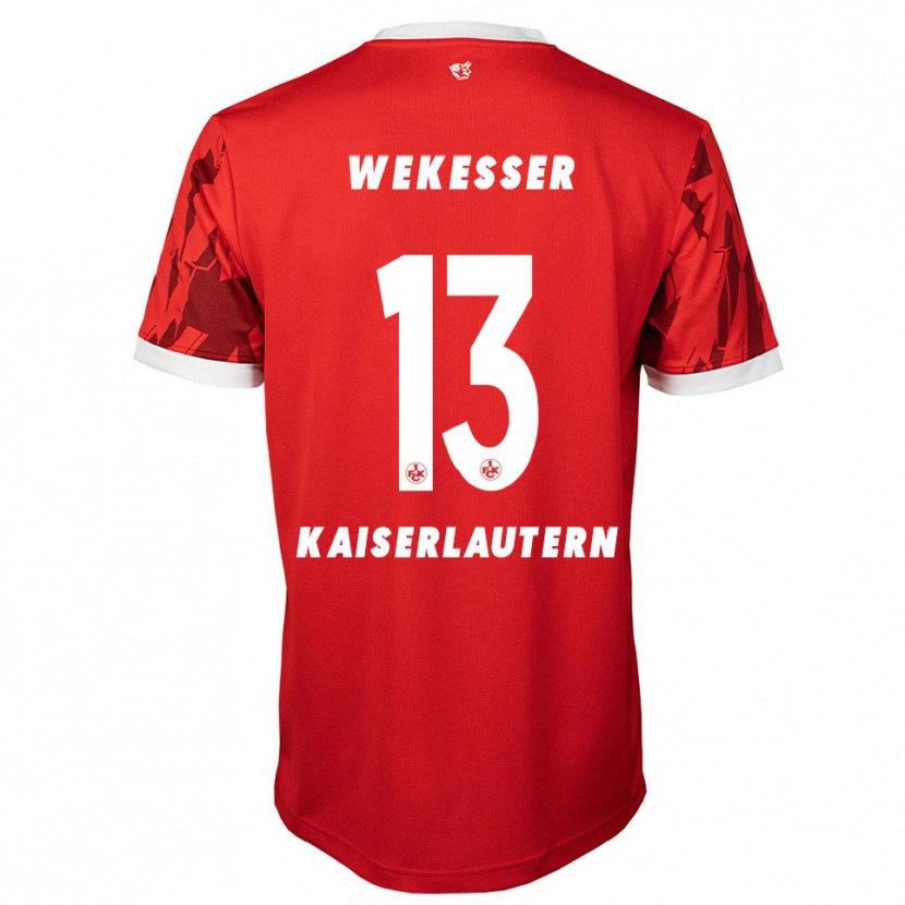 Danxen Dames Erik Wekesser #13 Rood Wit Thuisshirt Thuistenue 2025/26 T-Shirt