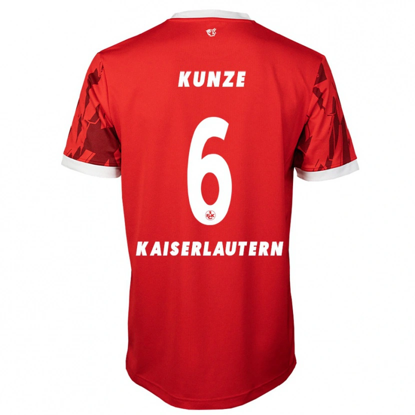 Danxen Dames Fabian Kunze #6 Rood Wit Thuisshirt Thuistenue 2025/26 T-Shirt