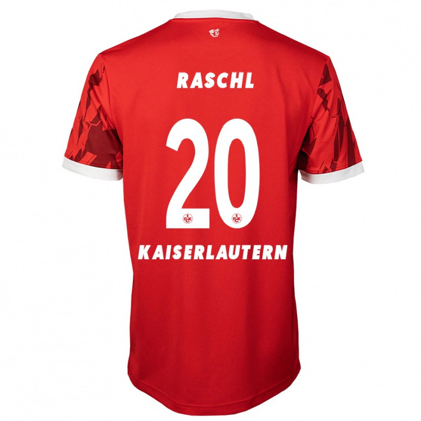 Danxen Dames Tobias Raschl #20 Rood Wit Thuisshirt Thuistenue 2025/26 T-Shirt