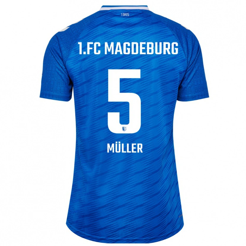 Danxen Dames Tobias Müller #5 Blauw Wit Thuisshirt Thuistenue 2025/26 T-Shirt