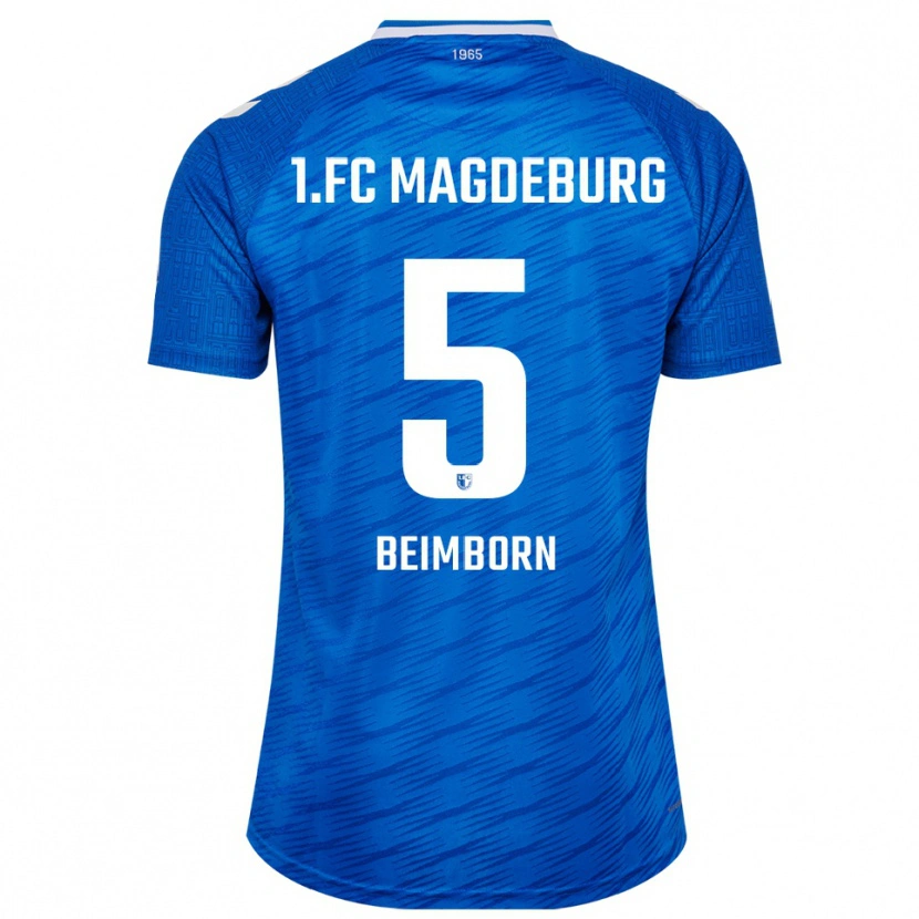 Danxen Dames Leander Beimborn #5 Blauw Wit Thuisshirt Thuistenue 2025/26 T-Shirt
