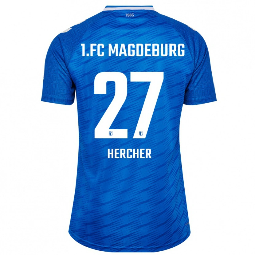 Danxen Dames Philipp Hercher #27 Blauw Wit Thuisshirt Thuistenue 2025/26 T-Shirt