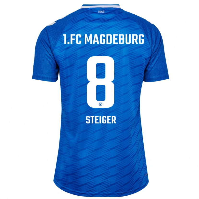 Danxen Dames Kim Steiger #8 Blauw Wit Thuisshirt Thuistenue 2025/26 T-Shirt