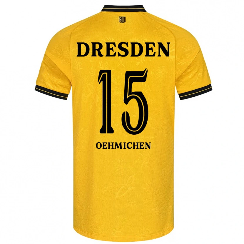 Danxen Dames Julius Oehmichen #15 Geel Zwart Thuisshirt Thuistenue 2025/26 T-Shirt