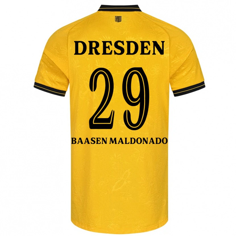 Danxen Dames Luis Baasen Maldonado #29 Geel Zwart Thuisshirt Thuistenue 2025/26 T-Shirt