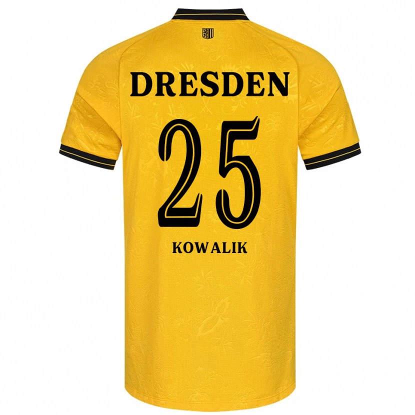 Danxen Dames Ignacy Kowalik #25 Geel Zwart Thuisshirt Thuistenue 2025/26 T-Shirt