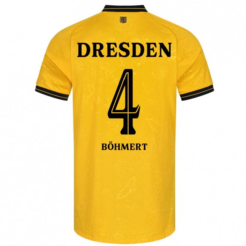 Danxen Dames Jonas Böhmert #4 Geel Zwart Thuisshirt Thuistenue 2025/26 T-Shirt