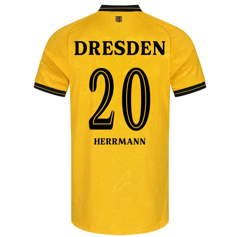Danxen Dames Artur Herrmann #20 Geel Zwart Thuisshirt Thuistenue 2025/26 T-Shirt