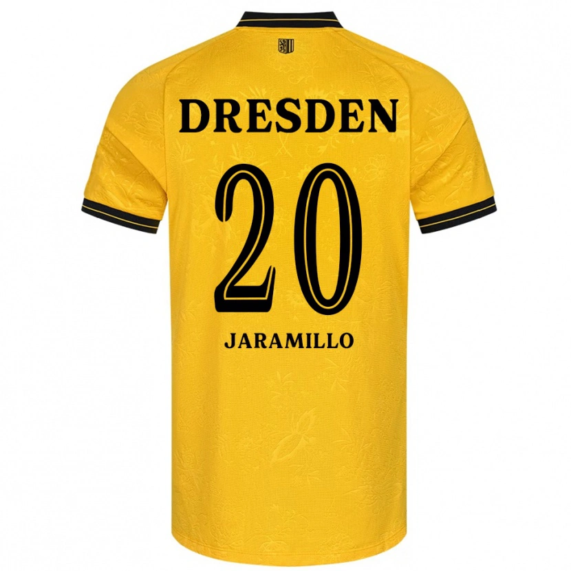 Danxen Dames Santiago Abou Said Jaramillo #20 Geel Zwart Thuisshirt Thuistenue 2025/26 T-Shirt