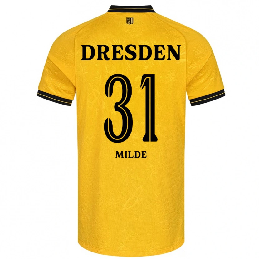 Danxen Dames Paul Milde #31 Geel Zwart Thuisshirt Thuistenue 2025/26 T-Shirt