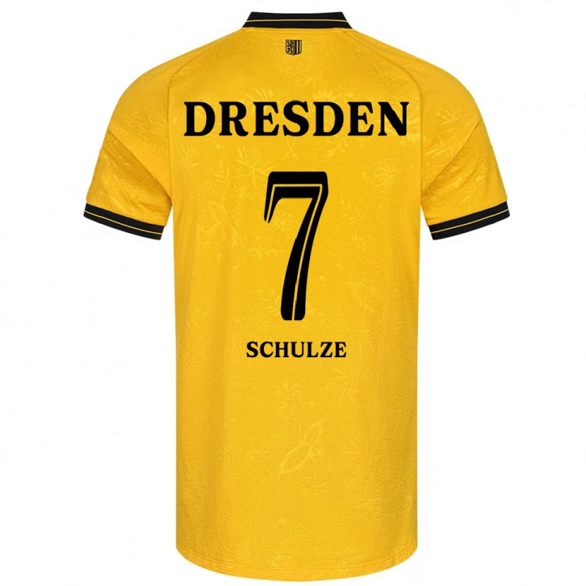 Danxen Dames Lennox Schulze #7 Geel Zwart Thuisshirt Thuistenue 2025/26 T-Shirt