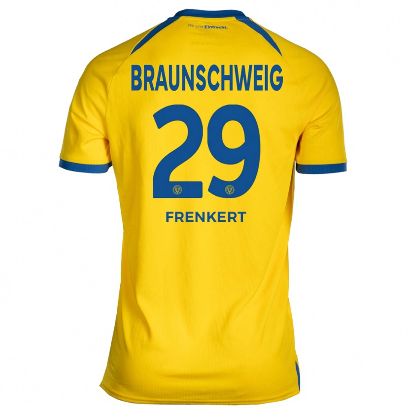 Danxen Dames Lukas Frenkert #29 Geel Blauw Thuisshirt Thuistenue 2025/26 T-Shirt