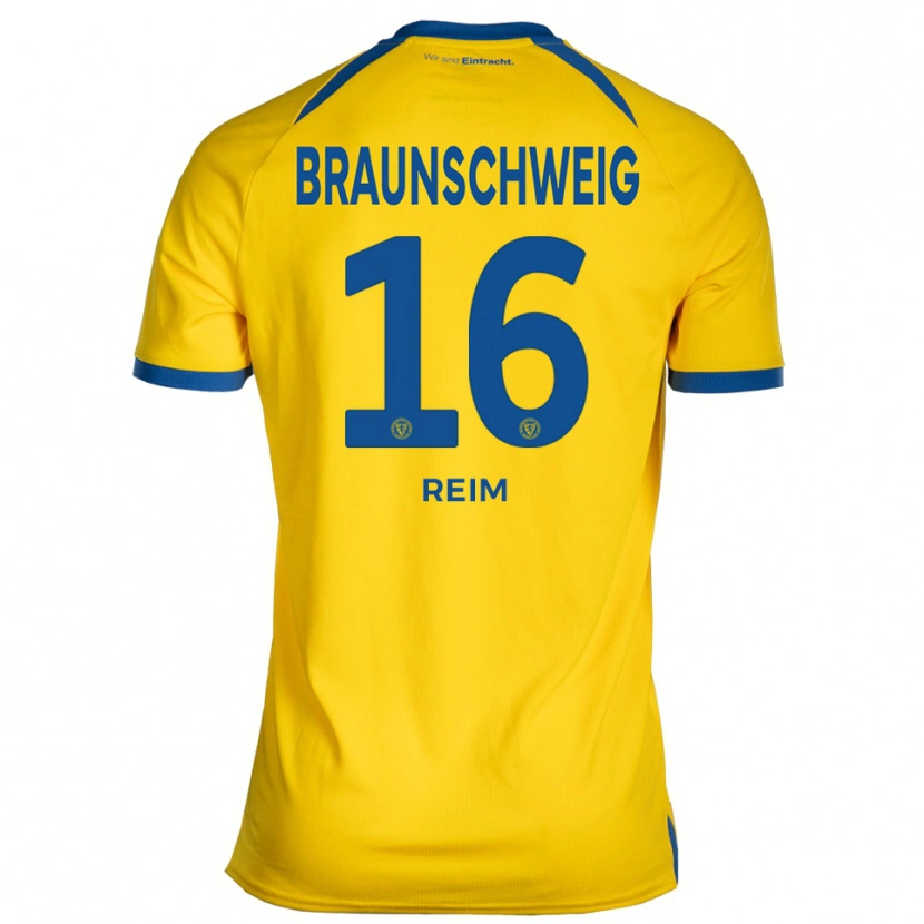 Danxen Dames Marcel Reim #16 Geel Blauw Thuisshirt Thuistenue 2025/26 T-Shirt