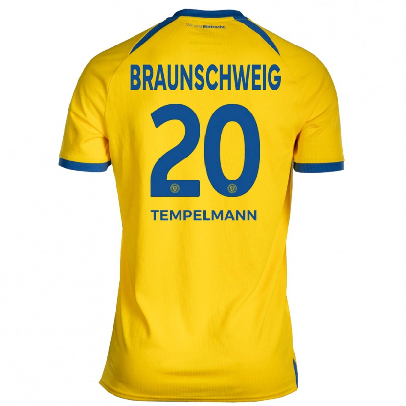 Danxen Dames Lino Tempelmann #20 Geel Blauw Thuisshirt Thuistenue 2025/26 T-Shirt