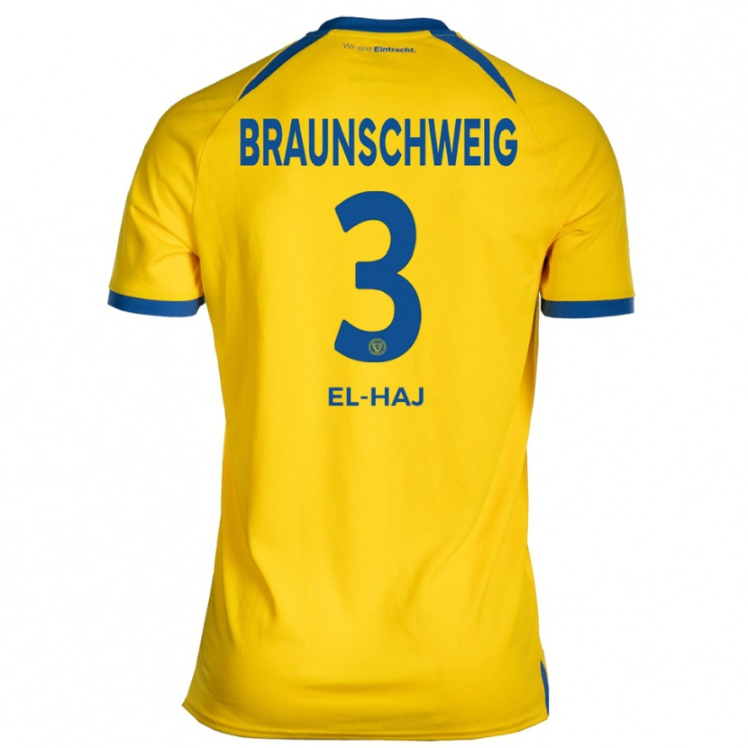 Danxen Dames Basim El-Haj #3 Geel Blauw Thuisshirt Thuistenue 2025/26 T-Shirt