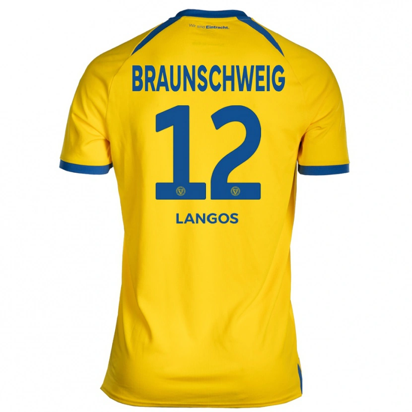 Danxen Dames Thorben Langos #12 Geel Blauw Thuisshirt Thuistenue 2025/26 T-Shirt