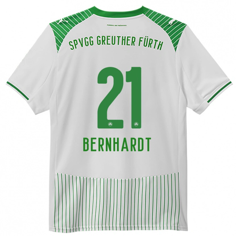 Danxen Dames Luca Bernhardt #21 Wit Groen Thuisshirt Thuistenue 2025/26 T-Shirt
