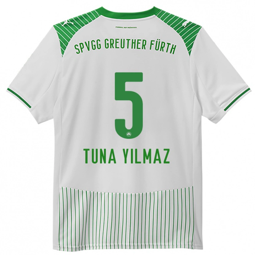 Danxen Dames Tuna Yilmaz #5 Wit Groen Thuisshirt Thuistenue 2025/26 T-Shirt