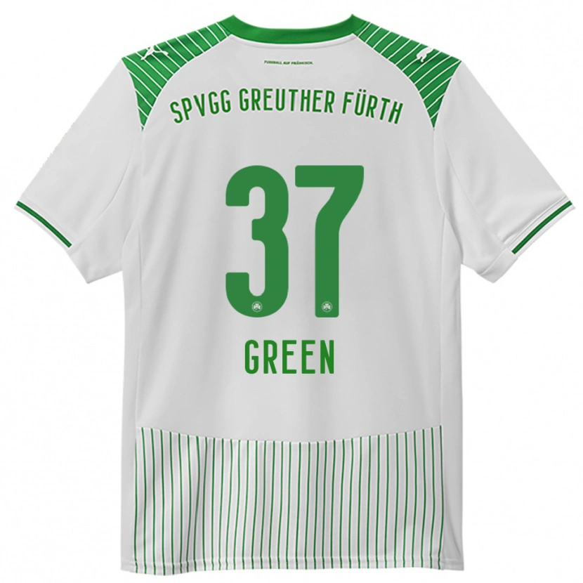 Danxen Dames Julian Green #37 Wit Groen Thuisshirt Thuistenue 2025/26 T-Shirt
