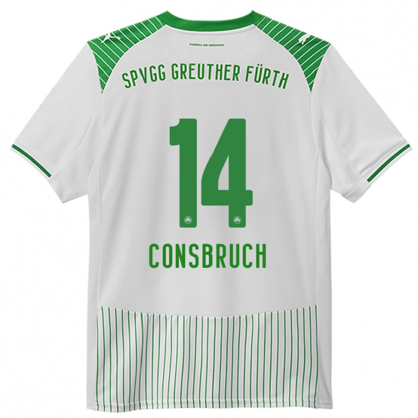 Danxen Dames Jomaine Consbruch #14 Wit Groen Thuisshirt Thuistenue 2025/26 T-Shirt