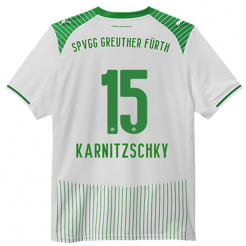 Danxen Dames Nick Karnitzschky #15 Wit Groen Thuisshirt Thuistenue 2025/26 T-Shirt