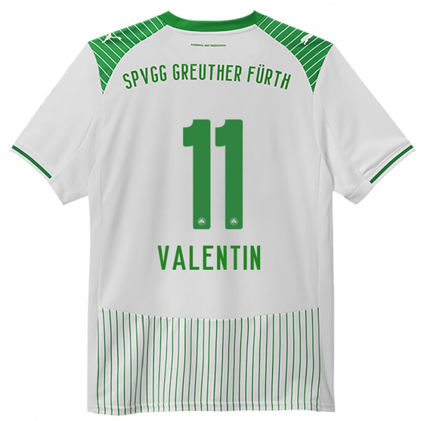 Danxen Dames Jonas Valentin #11 Wit Groen Thuisshirt Thuistenue 2025/26 T-Shirt