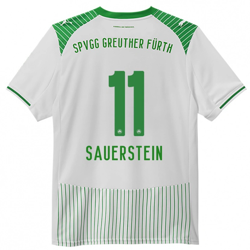 Danxen Dames Toni Sauerstein #11 Wit Groen Thuisshirt Thuistenue 2025/26 T-Shirt