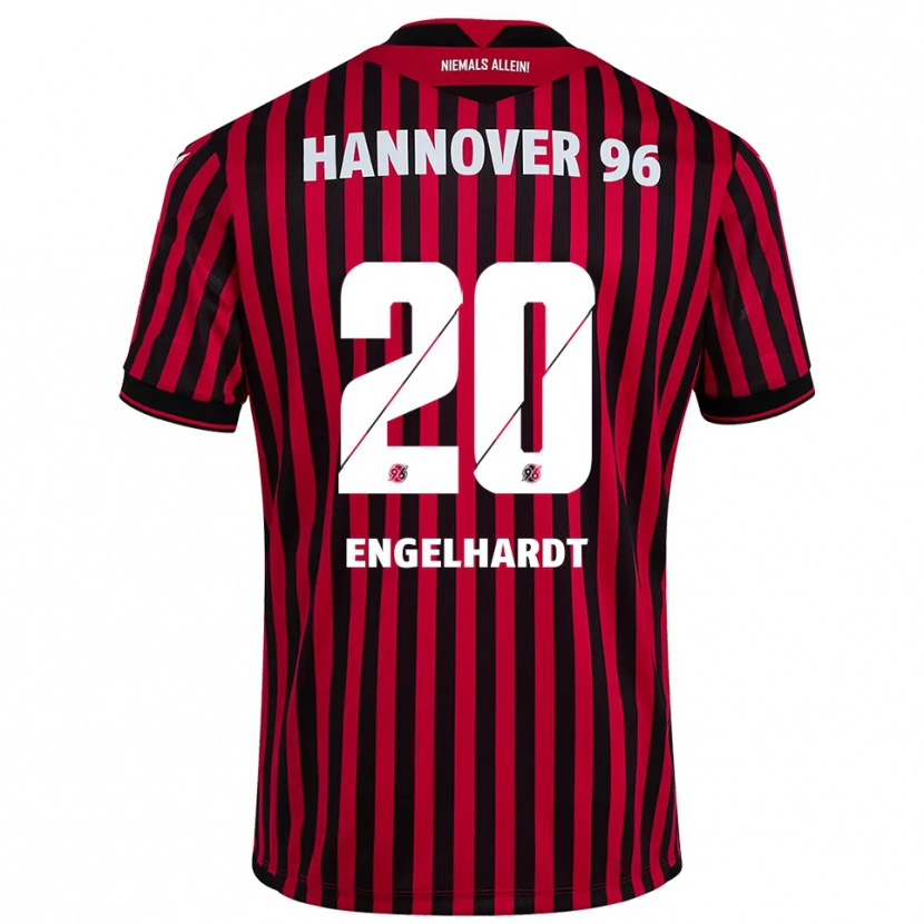 Danxen Dames Saskia Engelhardt #20 Rood Zwart Thuisshirt Thuistenue 2025/26 T-Shirt