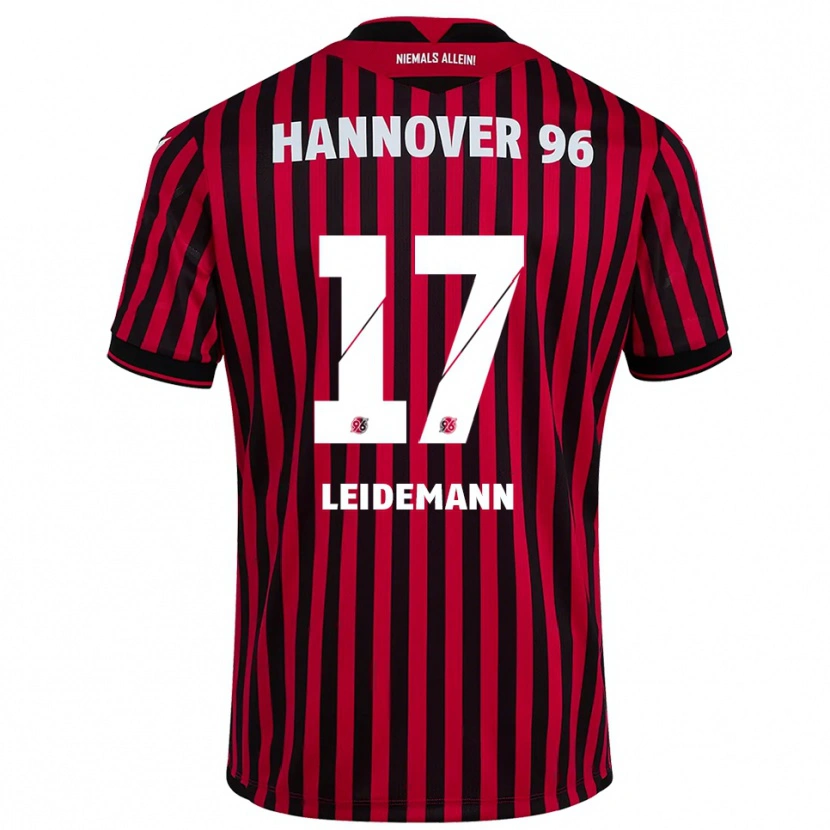 Danxen Dames Lukas Leidemann #17 Rood Zwart Thuisshirt Thuistenue 2025/26 T-Shirt