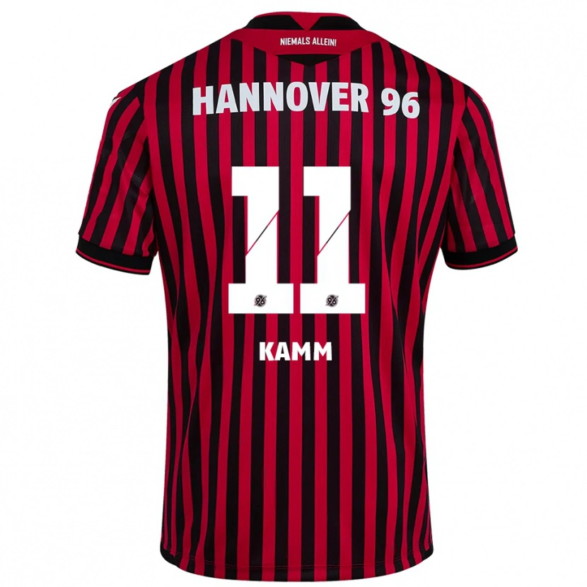 Danxen Dames Jannis Kamm #11 Rood Zwart Thuisshirt Thuistenue 2025/26 T-Shirt