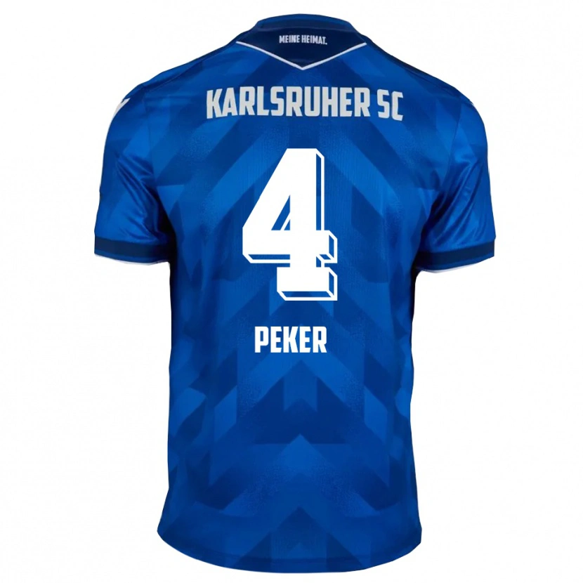 Danxen Dames Berat Peker #4 Blauw Wit Thuisshirt Thuistenue 2025/26 T-Shirt