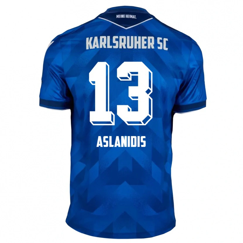 Danxen Dames Ioannis Aslanidis #13 Blauw Wit Thuisshirt Thuistenue 2025/26 T-Shirt